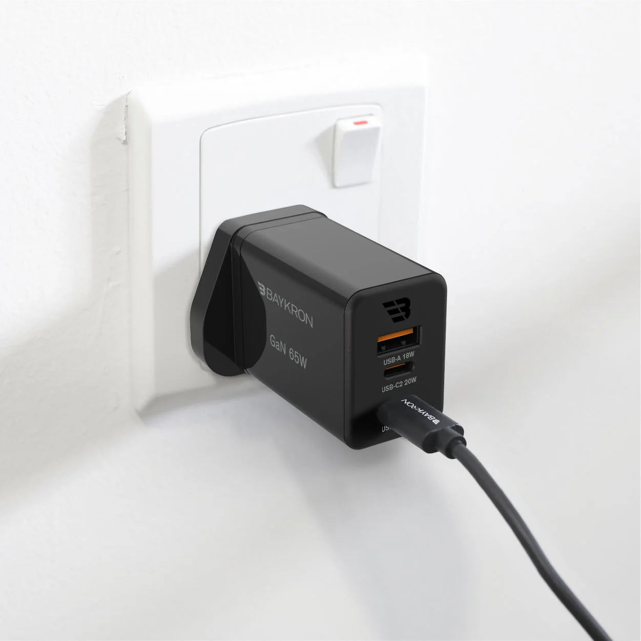 Baykron Wall Charger GAN 65 UK Plug
