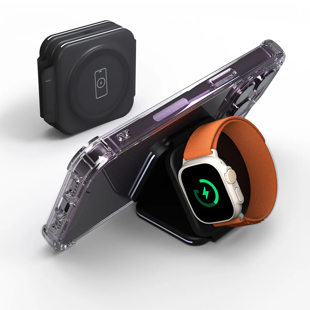 Baykron Foldable wireless charger Black color