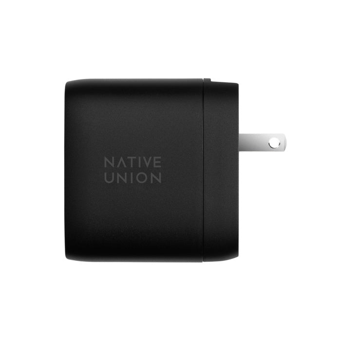 شاحن Native Union Gan PD 67 واط ثنائي - 2 منفذ USB-C - أسود