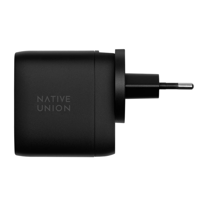 شاحن Native Union Gan PD 67 واط ثنائي - 2 منفذ USB-C - أسود