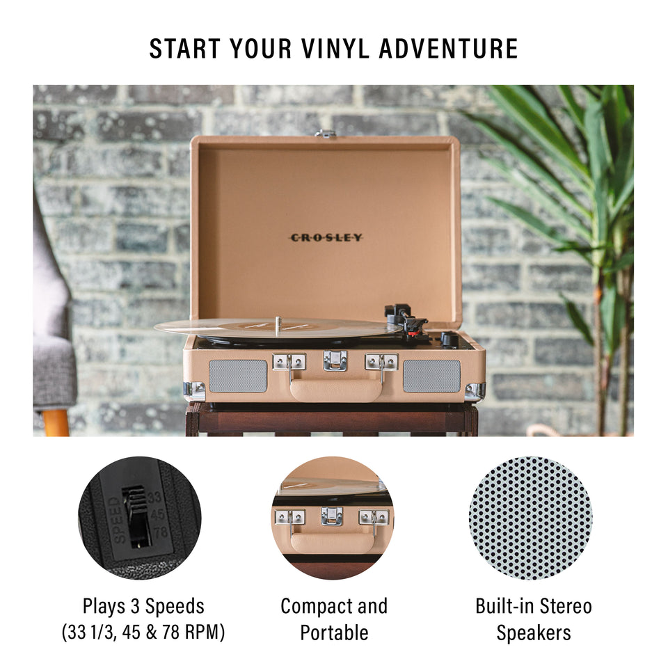 Crosley Cruiser Plus Portable Turntable Light Tan