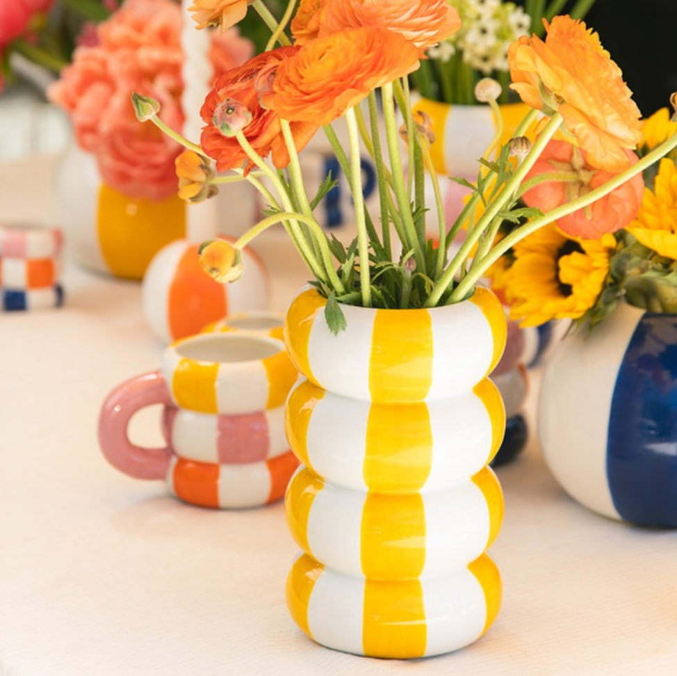 Balvi Vase Floats Yellow Ceramic 20 Cm