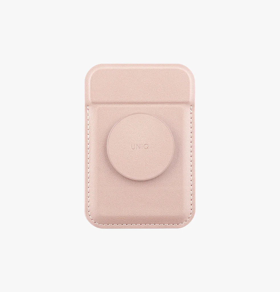 Uniq Flixa Magnetic Card Holder and pop-out grip-stand blush Pink