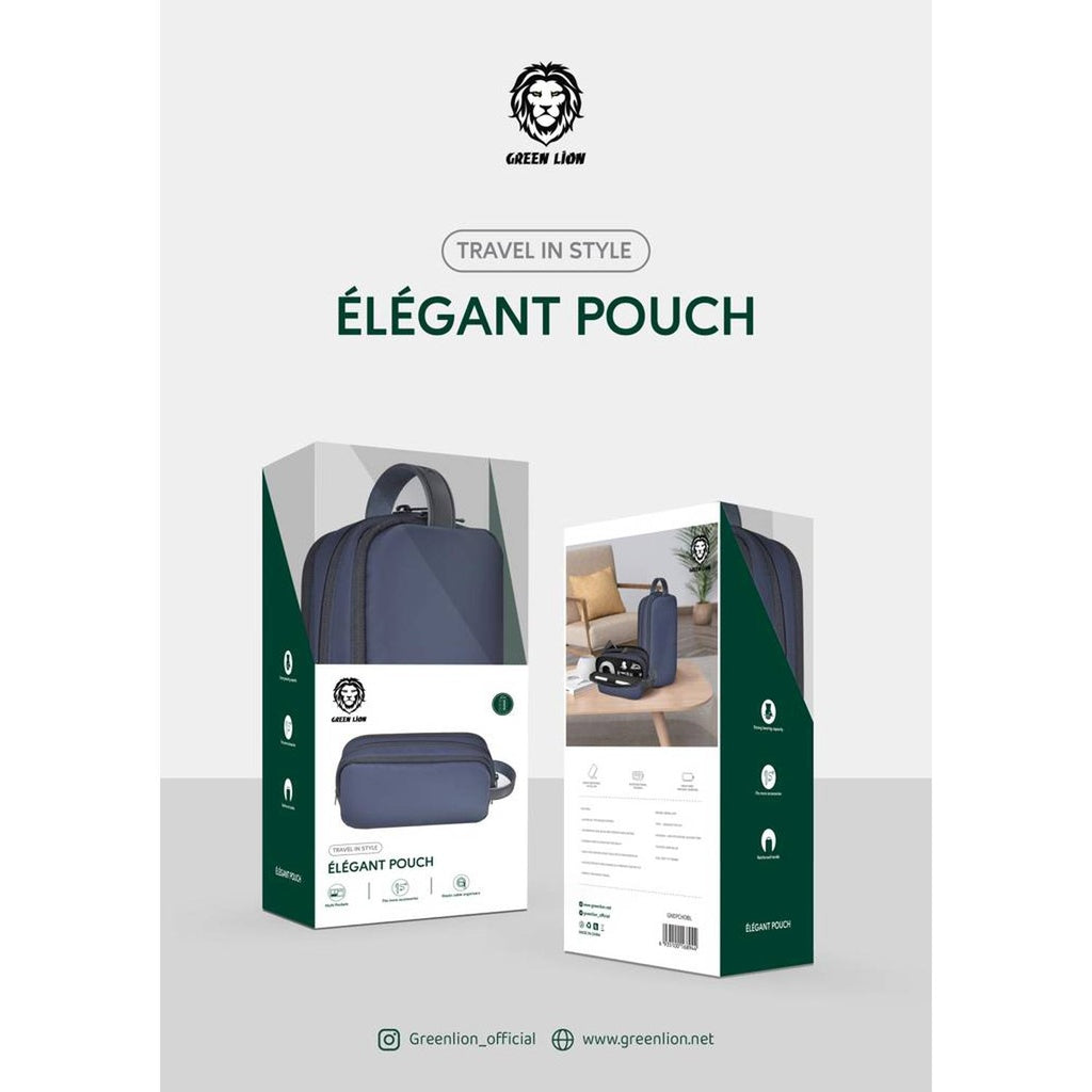Green Lion Elegant Pouch BLU
