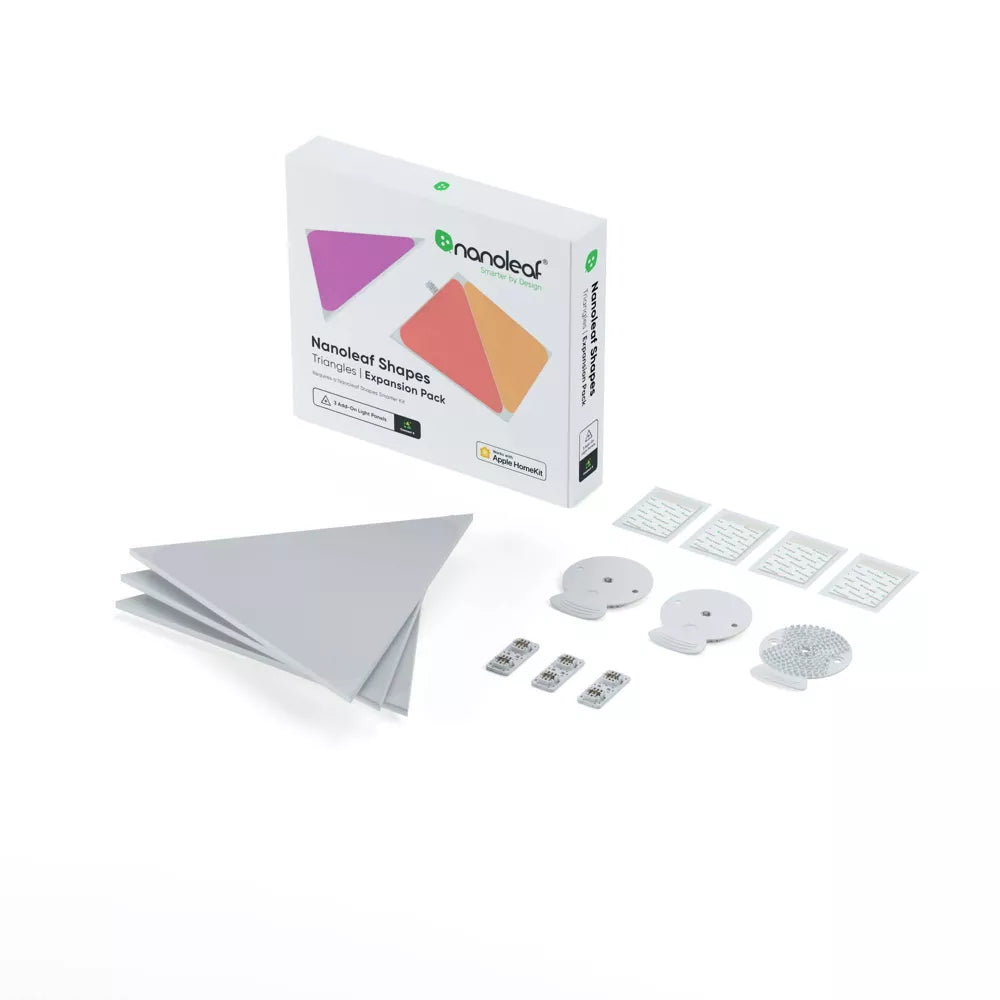 Nanoleaf Shapes Triangles توسعة (3 قطع) - أبيض
