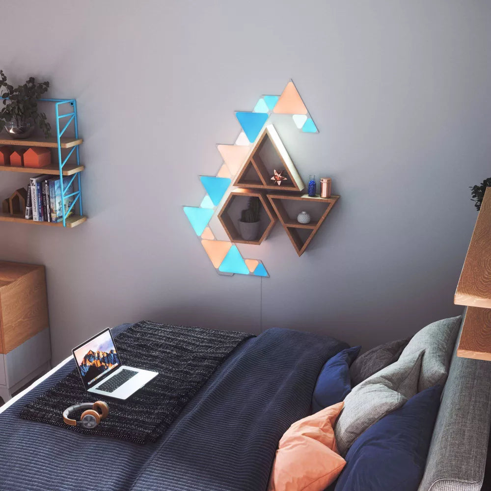 Nanoleaf Shapes Triangles Mini أبيض - 10 قطع - ألواح فقط