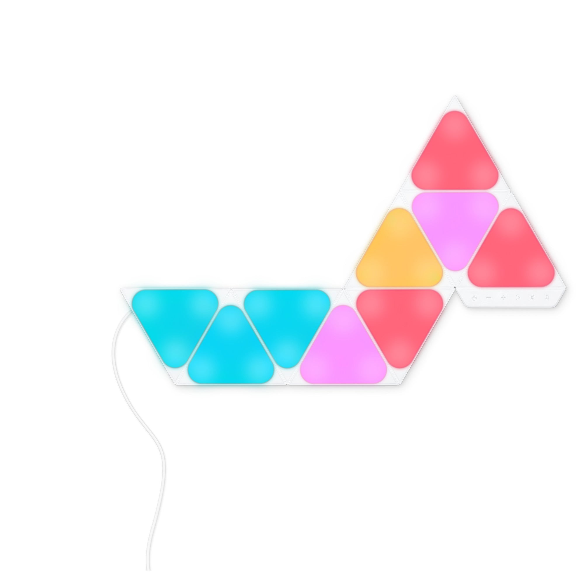 Nanoleaf Shapes Triangles Mini مجموعة البداية - أبيض - 9 قطع - الاتحاد الأوروبي/المملكة المتحدة