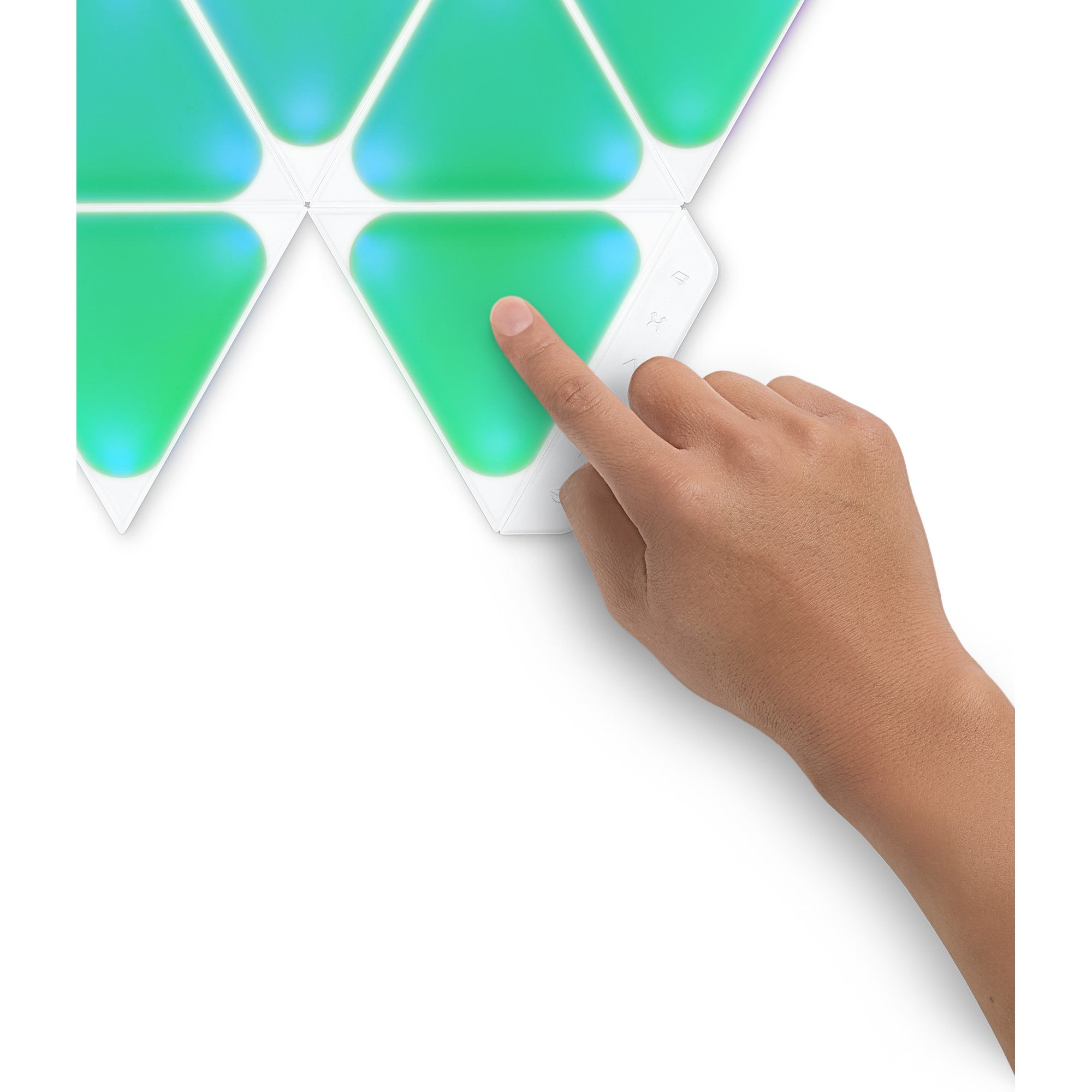 Nanoleaf Shapes Triangles Mini مجموعة البداية - أبيض - 9 قطع - الاتحاد الأوروبي/المملكة المتحدة