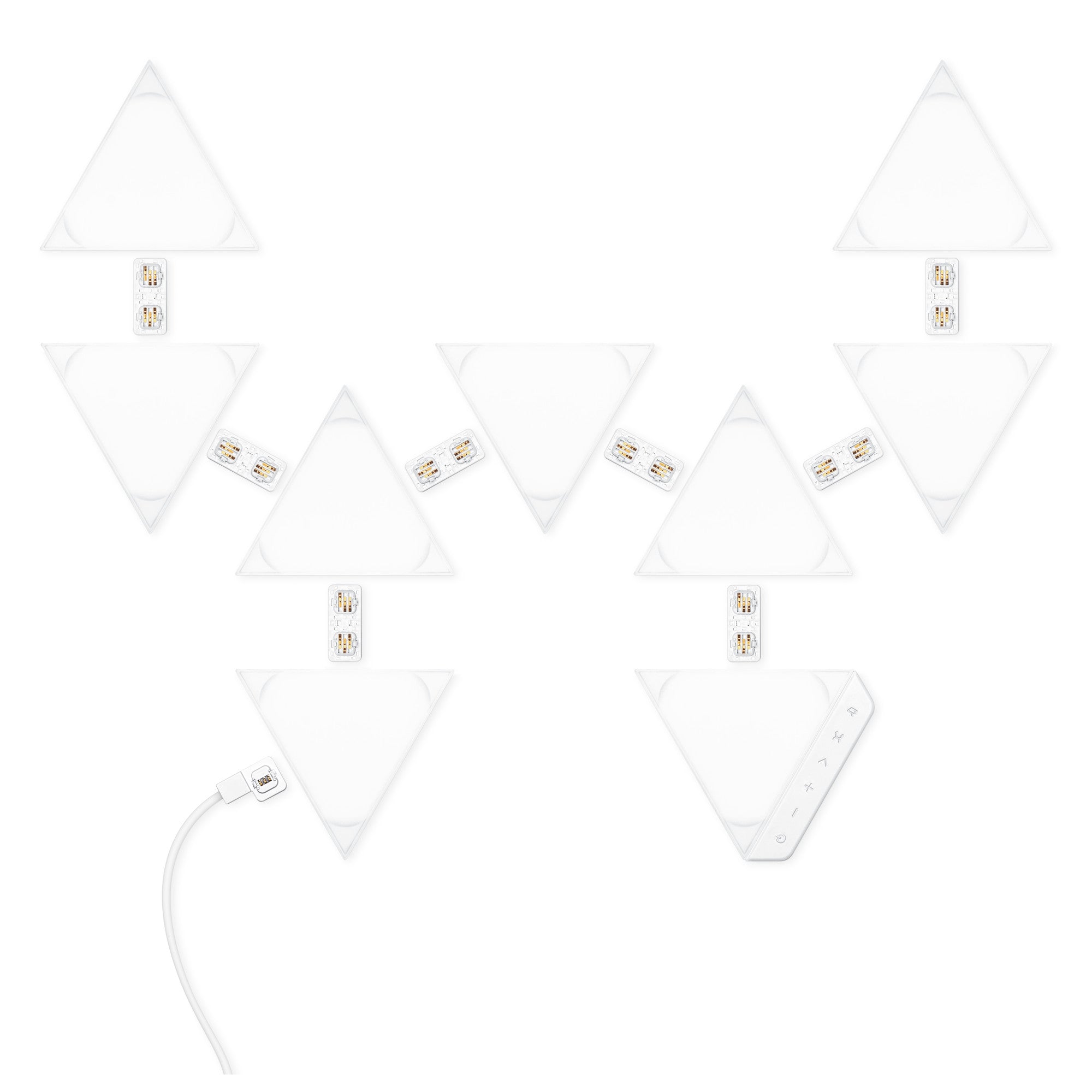 Nanoleaf Shapes Triangles Mini مجموعة البداية - أبيض - 9 قطع - الاتحاد الأوروبي/المملكة المتحدة