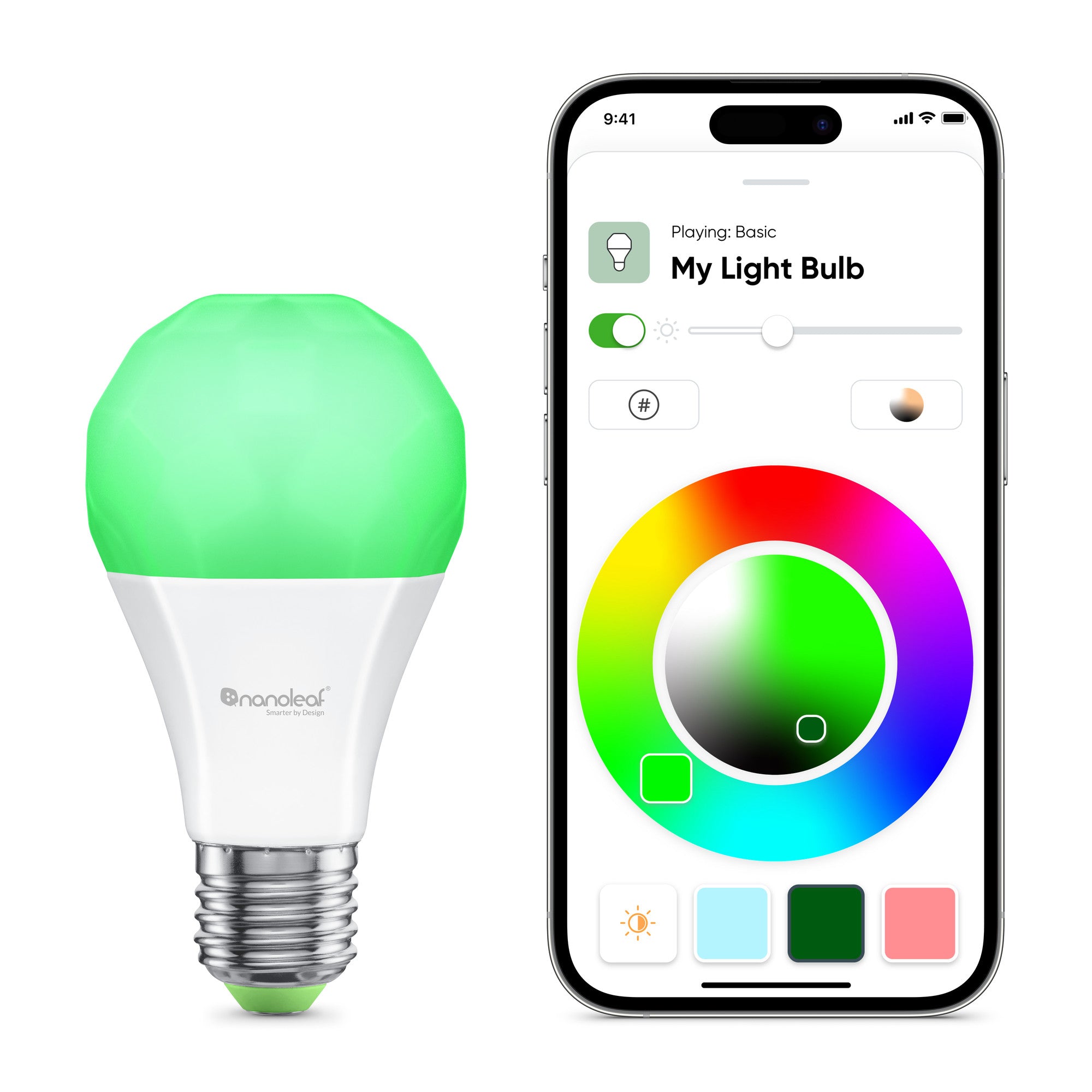 Nanoleaf Essentials Matter لمبة ذكية E27 - 800 لومن - أبيض - 2700K-6500K - 220V/240V - مجموعة 3 قطع