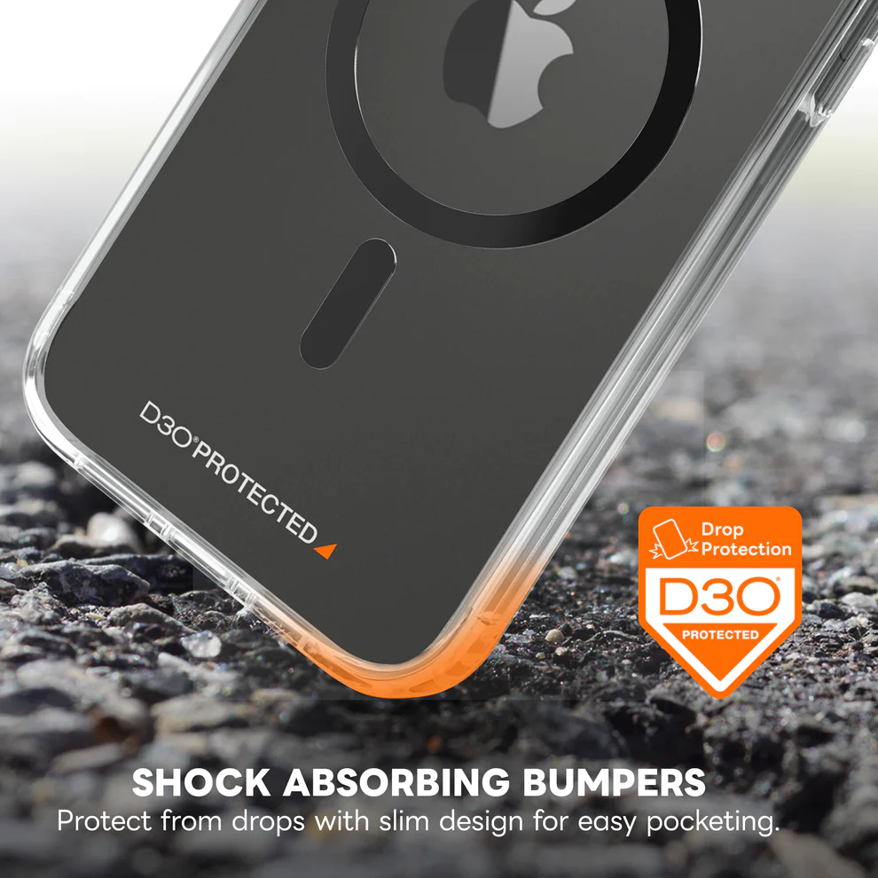 ArmorPro D3O Protected Clear Case MagSafe Grey IPhone 15 Pro Max