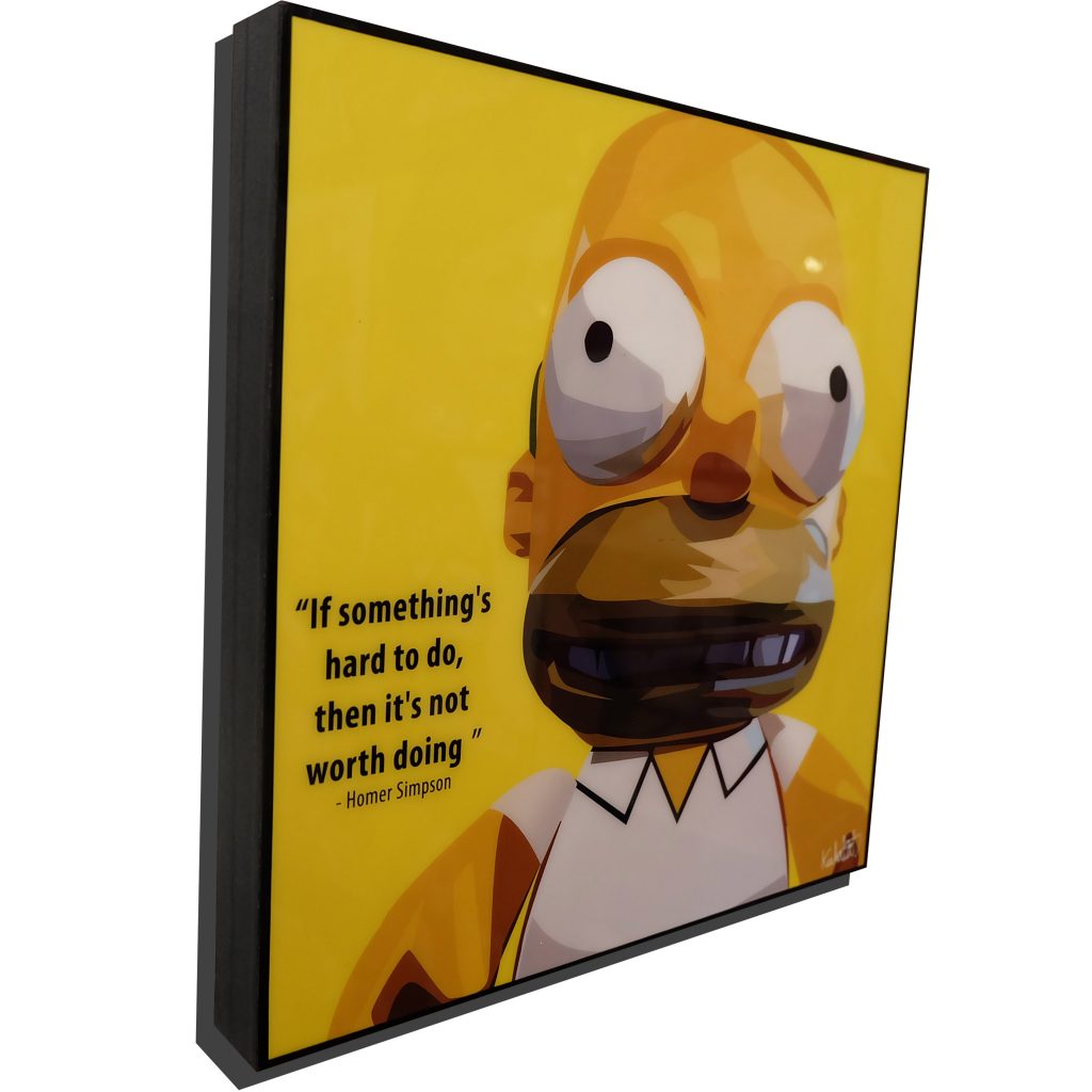 Homer Simpson Pop Art Poster “Hard to do”