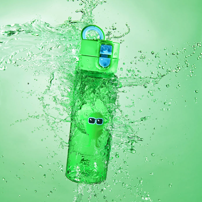 Hugga Green Flip Clip Water Bottle