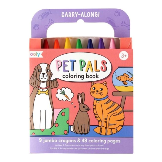 Ooly Carry Along Crayon & Coloring Book Kit Pet Pals