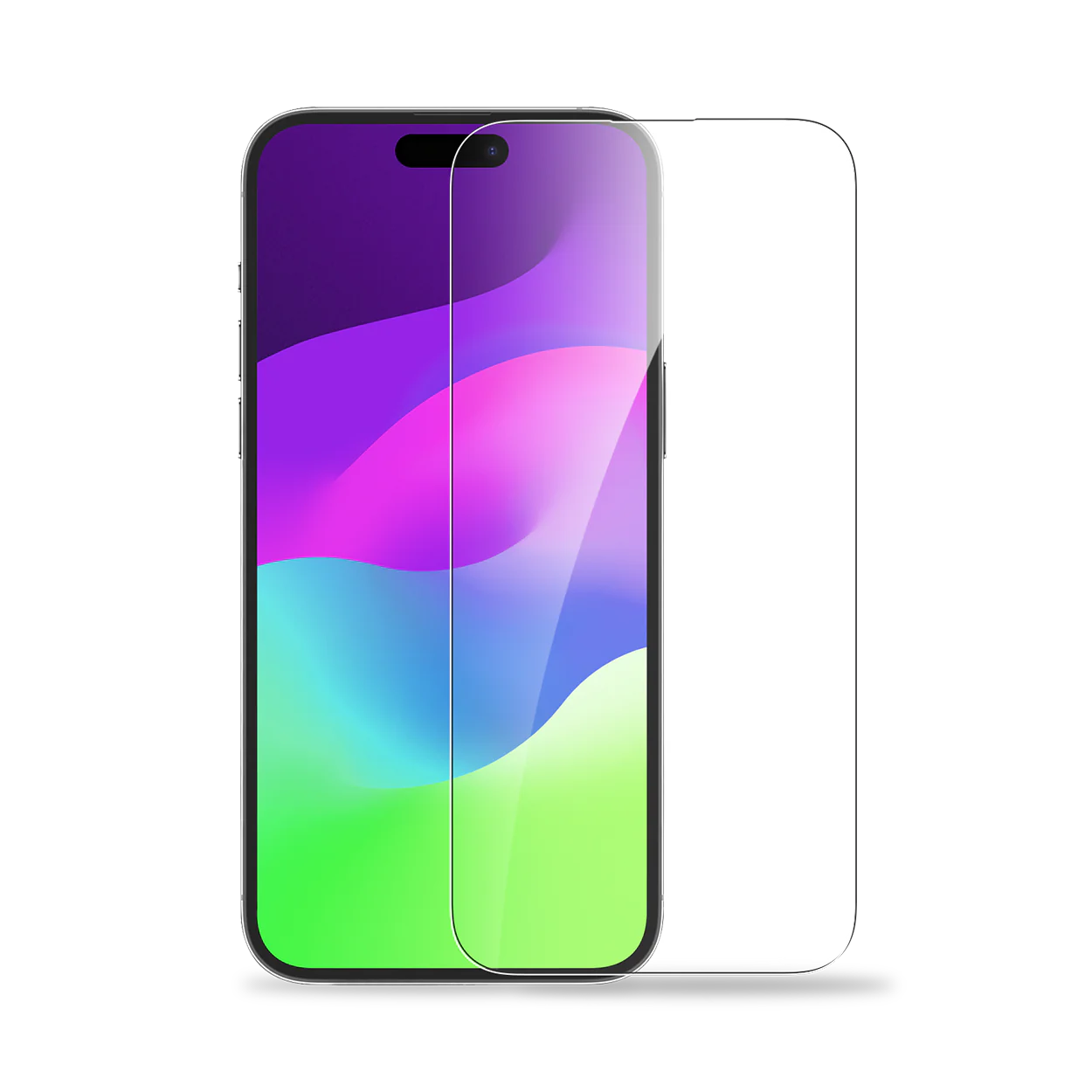 واقي شاشة بيكرون 2.5D HD شفاف مع أداة تطبيق - آيفون 15
