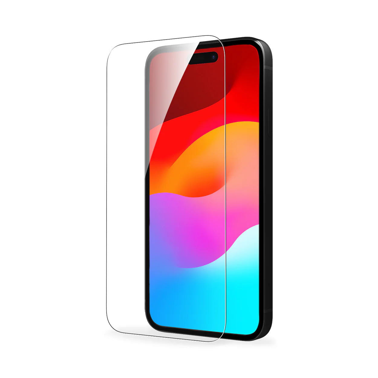 واقي شاشة زجاجي بيكرون 2.5D HD شفاف مع أداة تطبيق - آيفون 15 برو