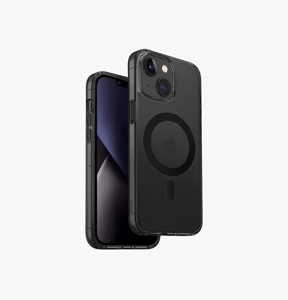 Uniq Hybrid iPhone 14 Magclick Charging Lifepro Xtreme AF Smokefrost Smoke Case