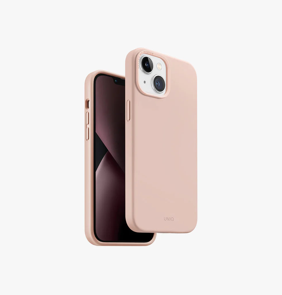 Uniq Hybrid iPhone 14 Lino Blush Pink Case