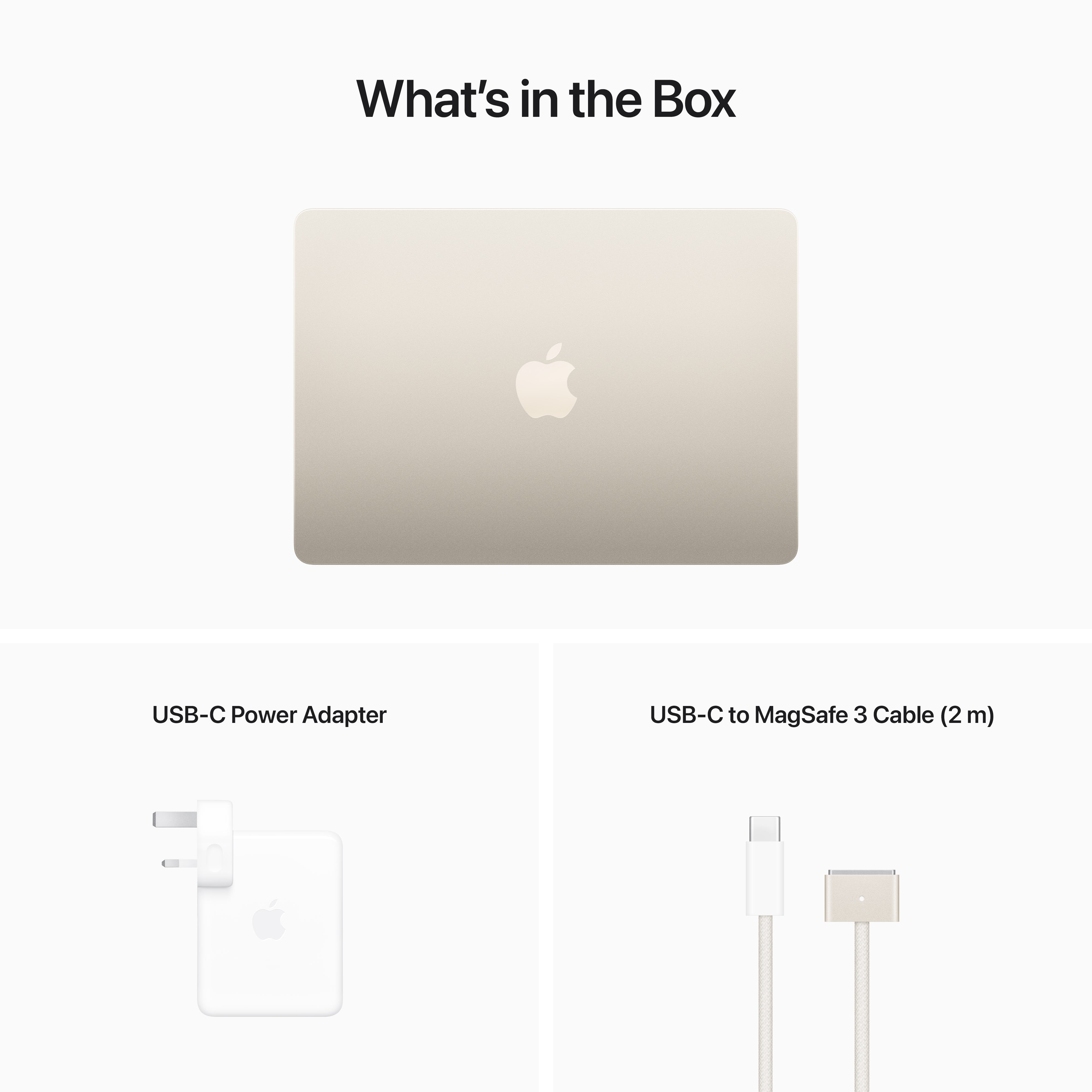 13-inch MacBook Air: Apple M2 chip with 8-core CPU and 8-core GPU, 256GB - Starlight