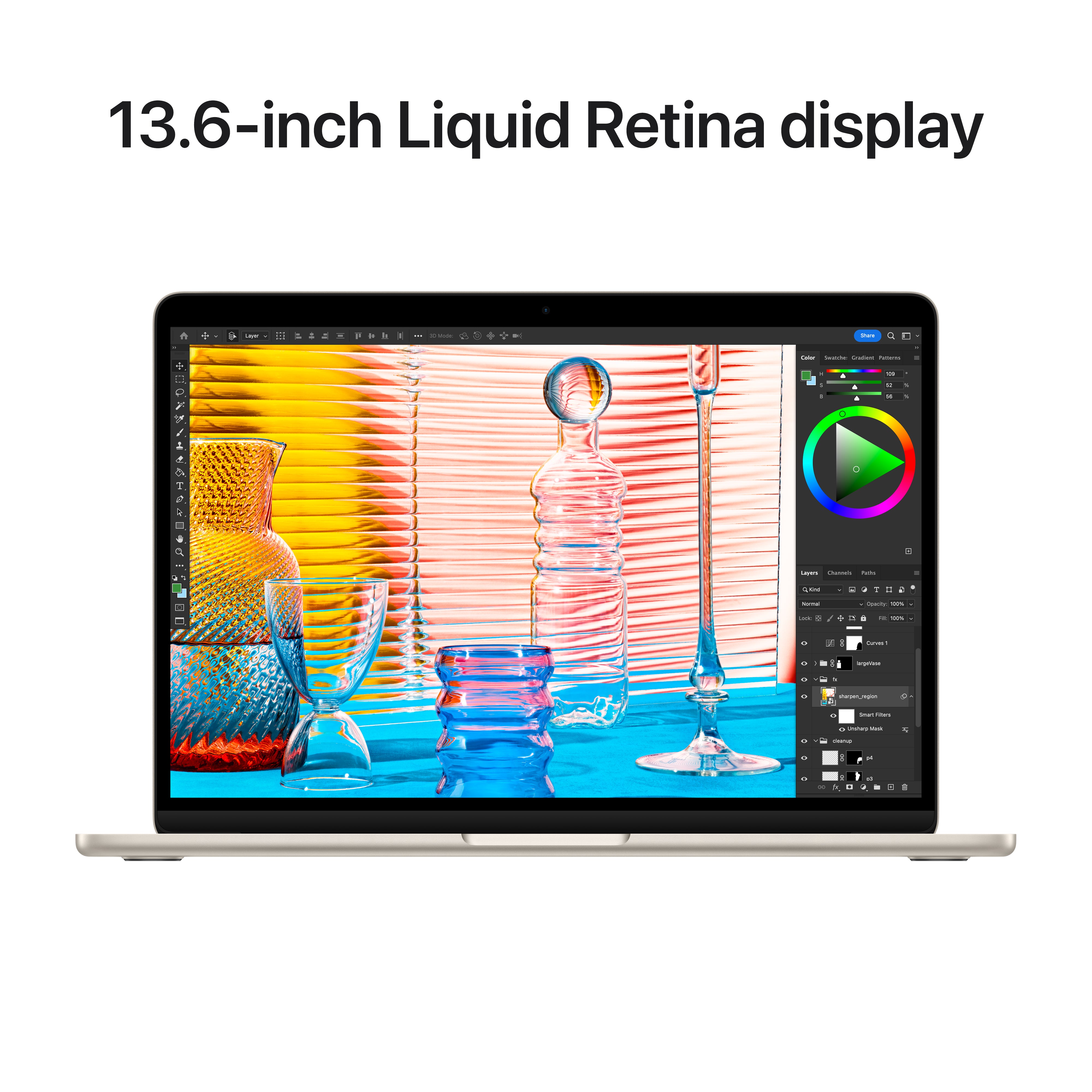 13-inch MacBook Air: Apple M2 chip with 8-core CPU and 8-core GPU, 256GB - Starlight
