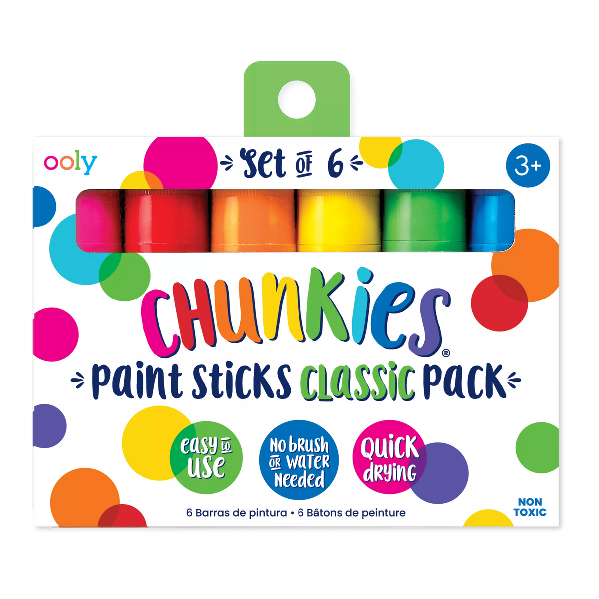 Ooly Chunkies Paint Sticks Classic Pack Set Of 6