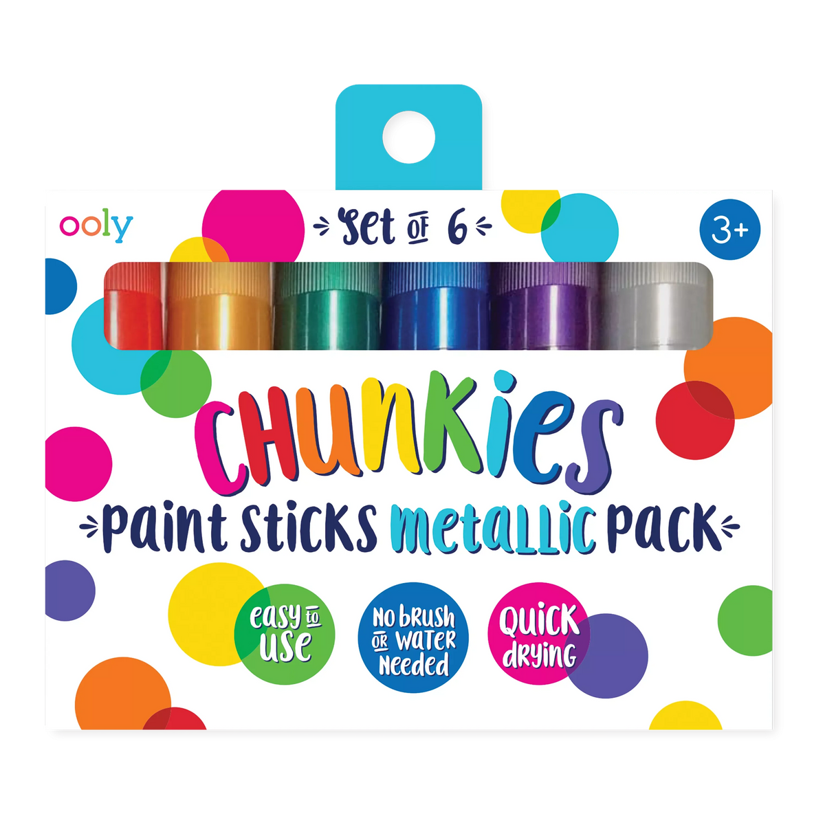 Ooly Chunkies Paint Sticks Metallic Set Of 6