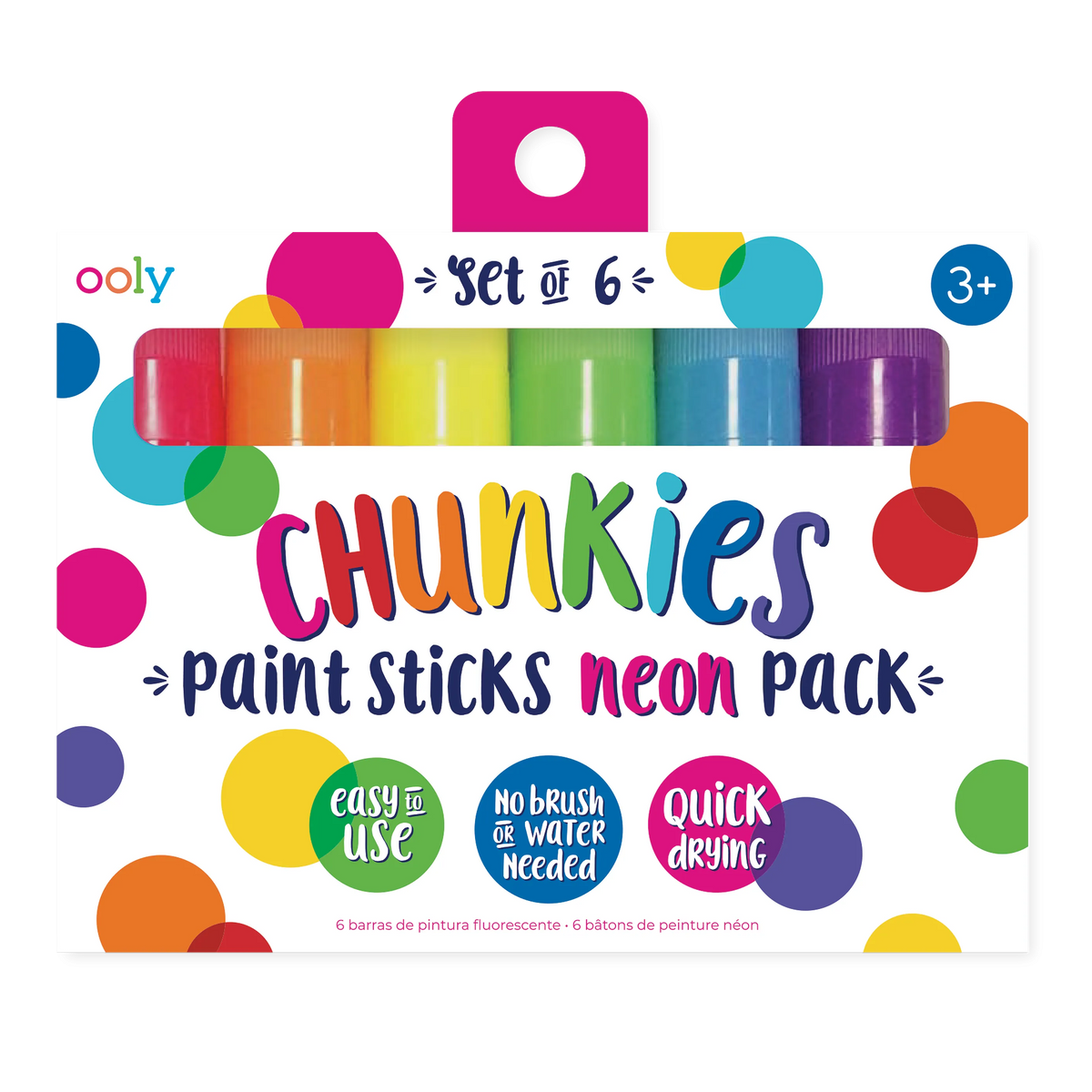 Ooly Chunkies Paint Sticks Neon Set Of 6