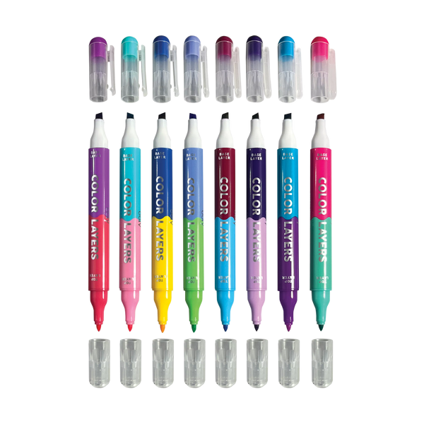 Ooly Color Layers Double Ended Layering Markers Set Of 8 16