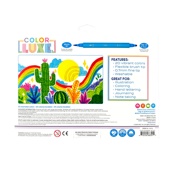 Ooly Color Luxe Double Ended Markers Set Of 20