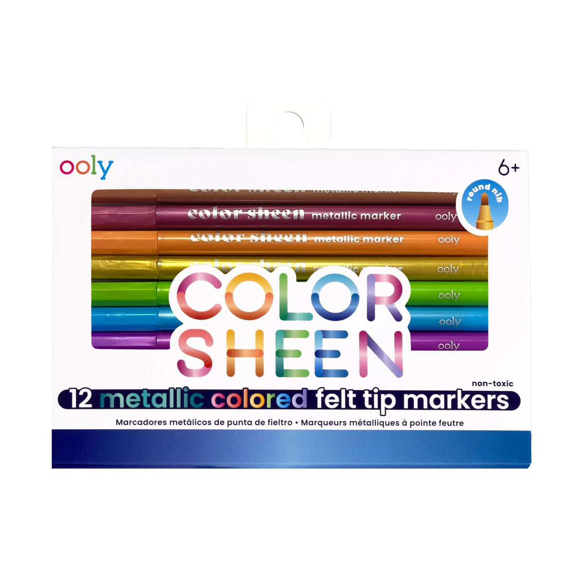 Ooly Color Sheen Metallic Markers Set Of 12