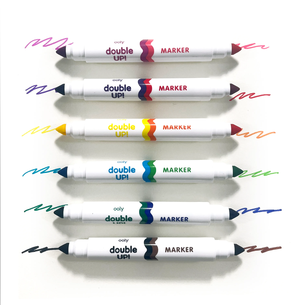 Ooly Double Up Double Ended Markers Set Of 6 12 Colors