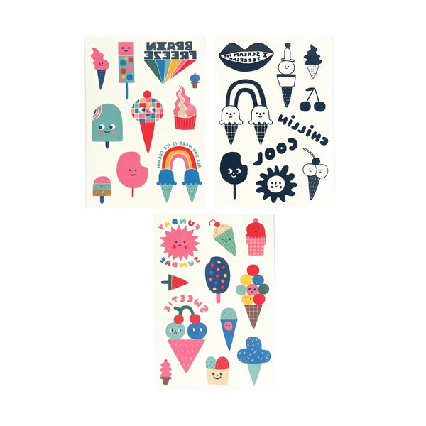 Ooly Mini Tattoo Palooza Temporary Tattoos X Suzy Ice Cream