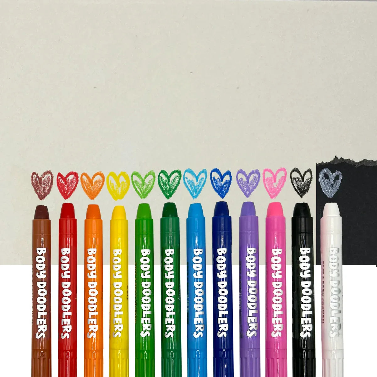 Ooly Body Doodlers Face & Body Crayons Set Of 12 Colors