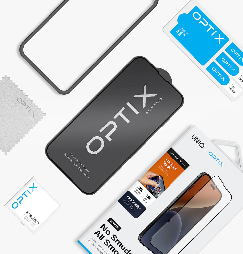 واقي شاشة زجاجي غير لامع لـ iPhone Pro 2023 بحجم 6.1 بوصة من UNIQ Optix
