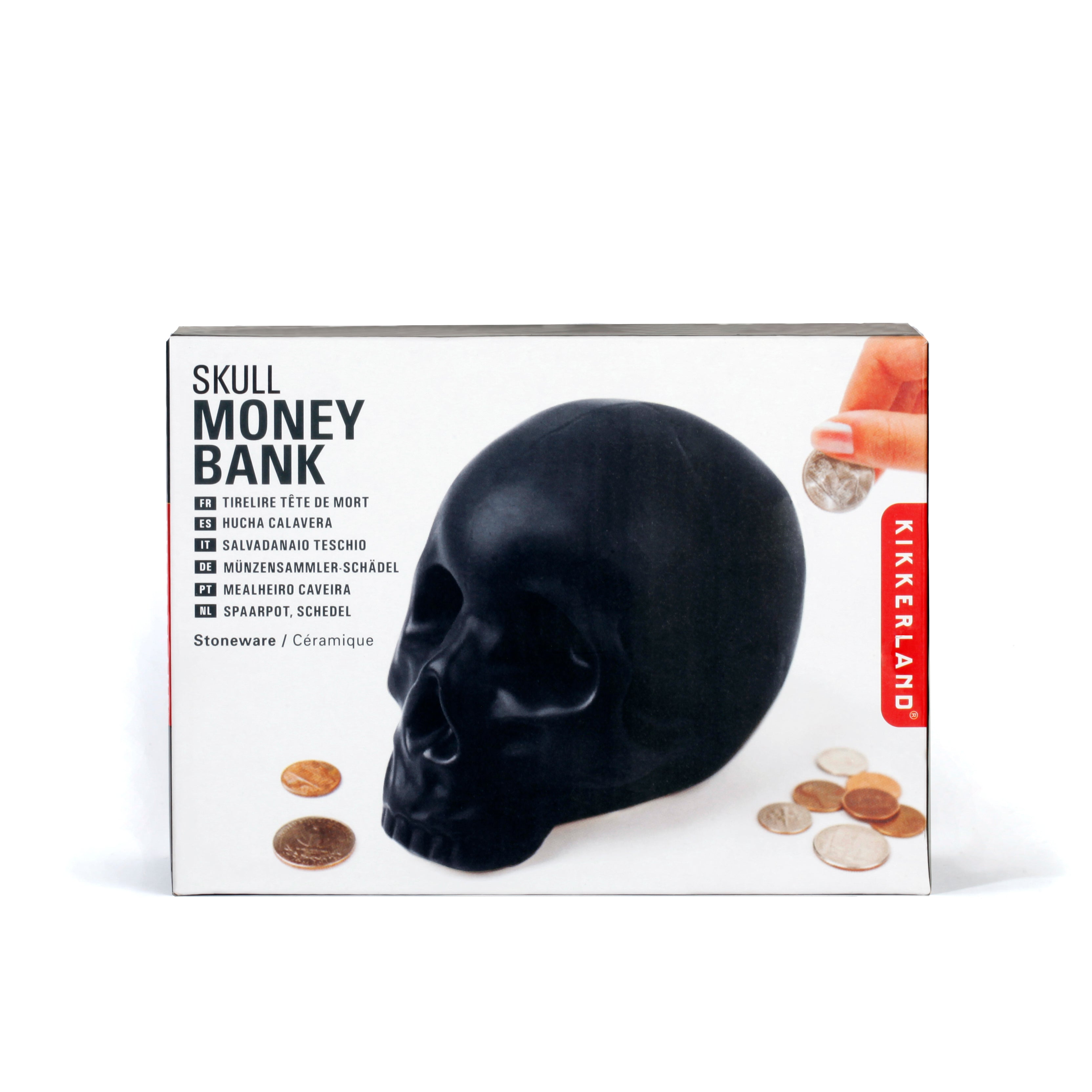 Kikkerland Coin Bank Skull