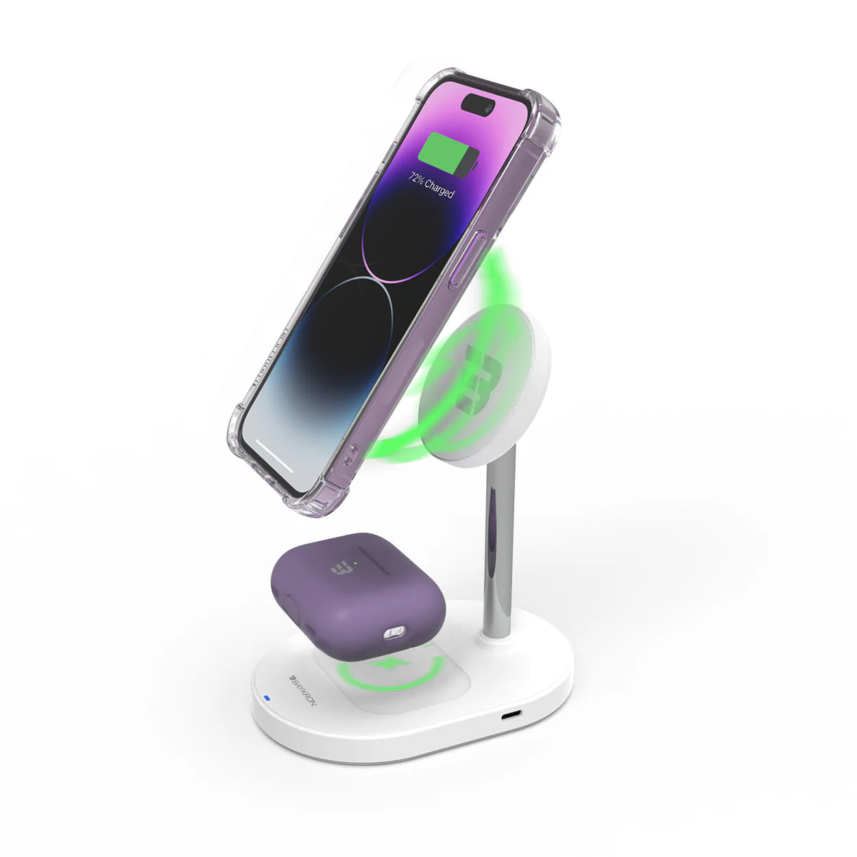 Baykron Wireless stand 3 in 1 + cable + charger 25 W