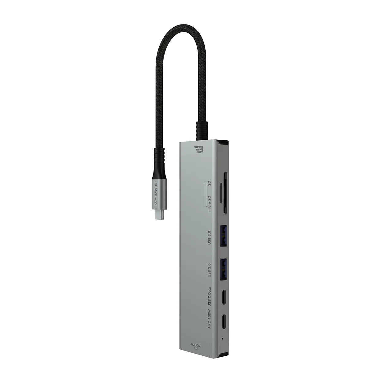 Baykron Usb-C Hub 7 in 1 with card reader, AND 100 W PD