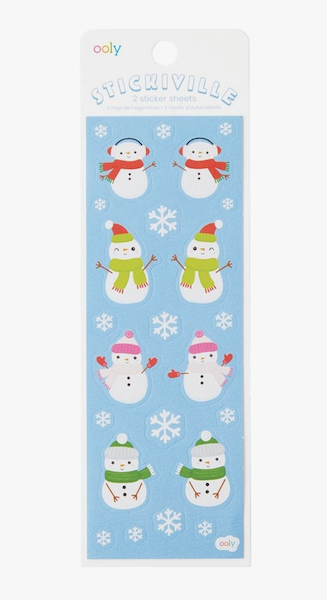 Ooly Stickiville Stickers: Snow Friends Skinny 2 Sheets