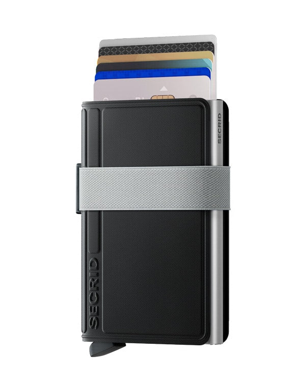 محفظة شريطية من سيكريد TPU - أسود وأبيض