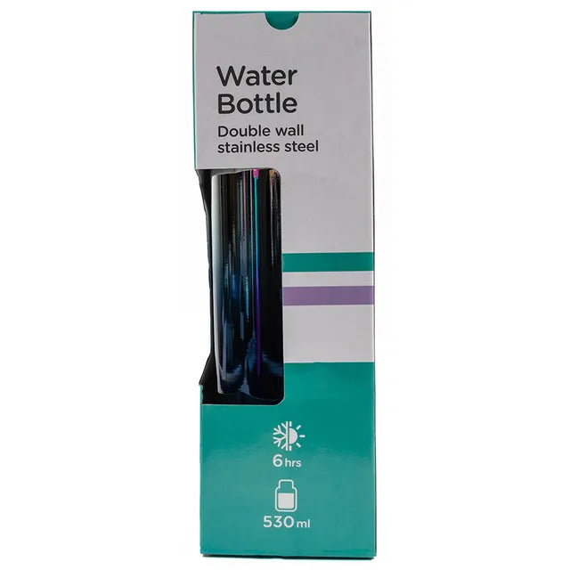 Reflective Stainless Steel Bottle Blue 530ml