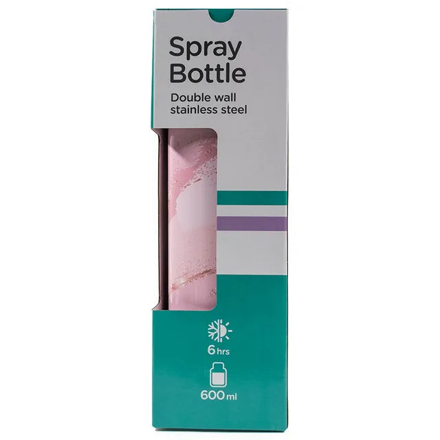 Seamles-pink Spray Stainless Steel Bottle 600ml