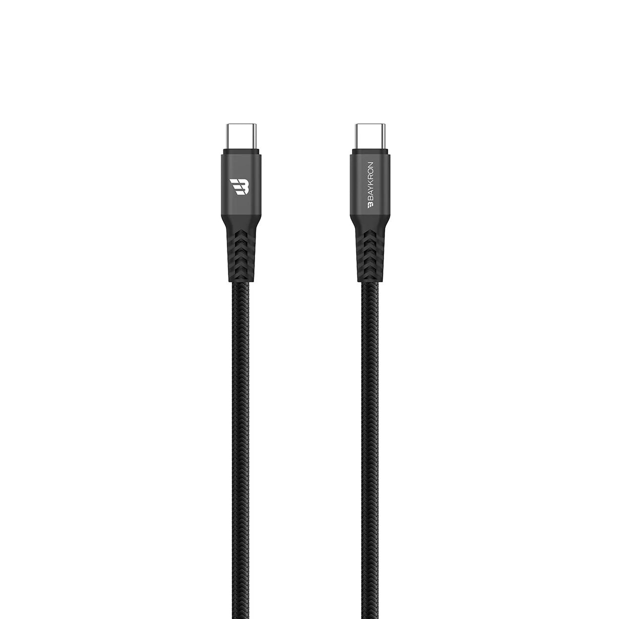 Baykron Cable Type C to Type C 3 M 3A Black