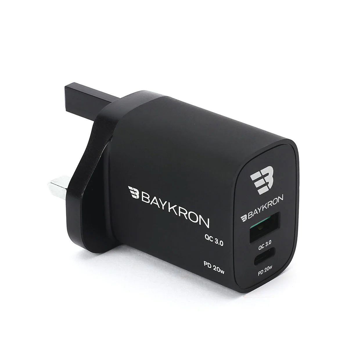 36W Fast Charging Dual Port Wall Charger Type-C™ 20W ,UK,BLK