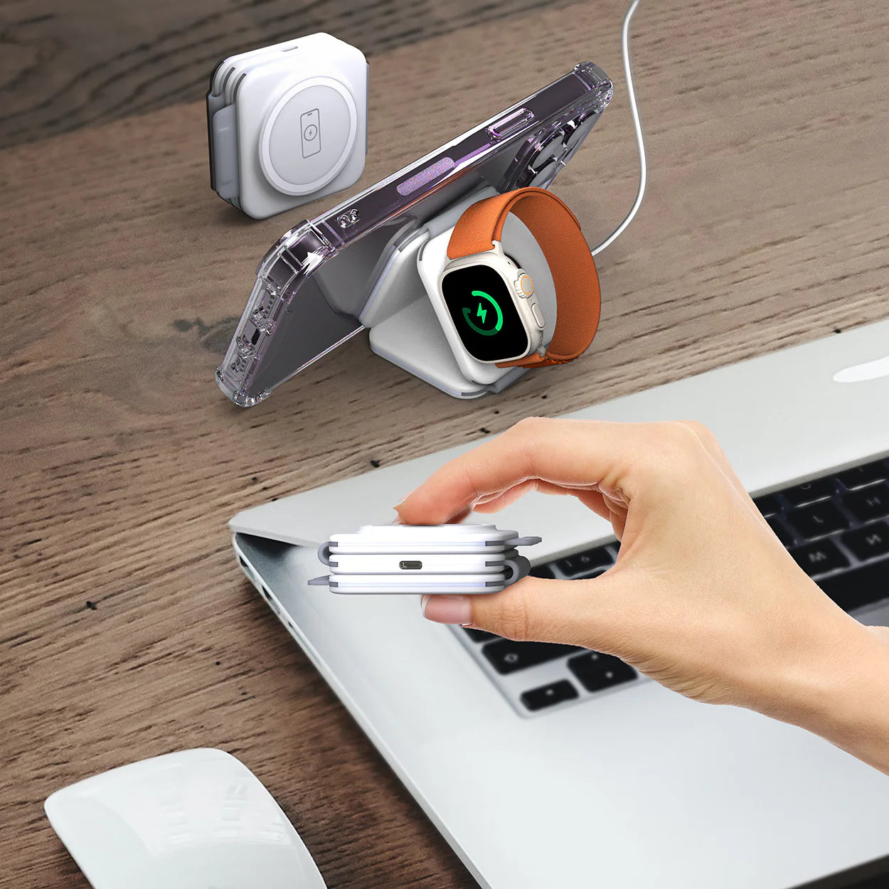 Baykron Foldable wireless charger White color