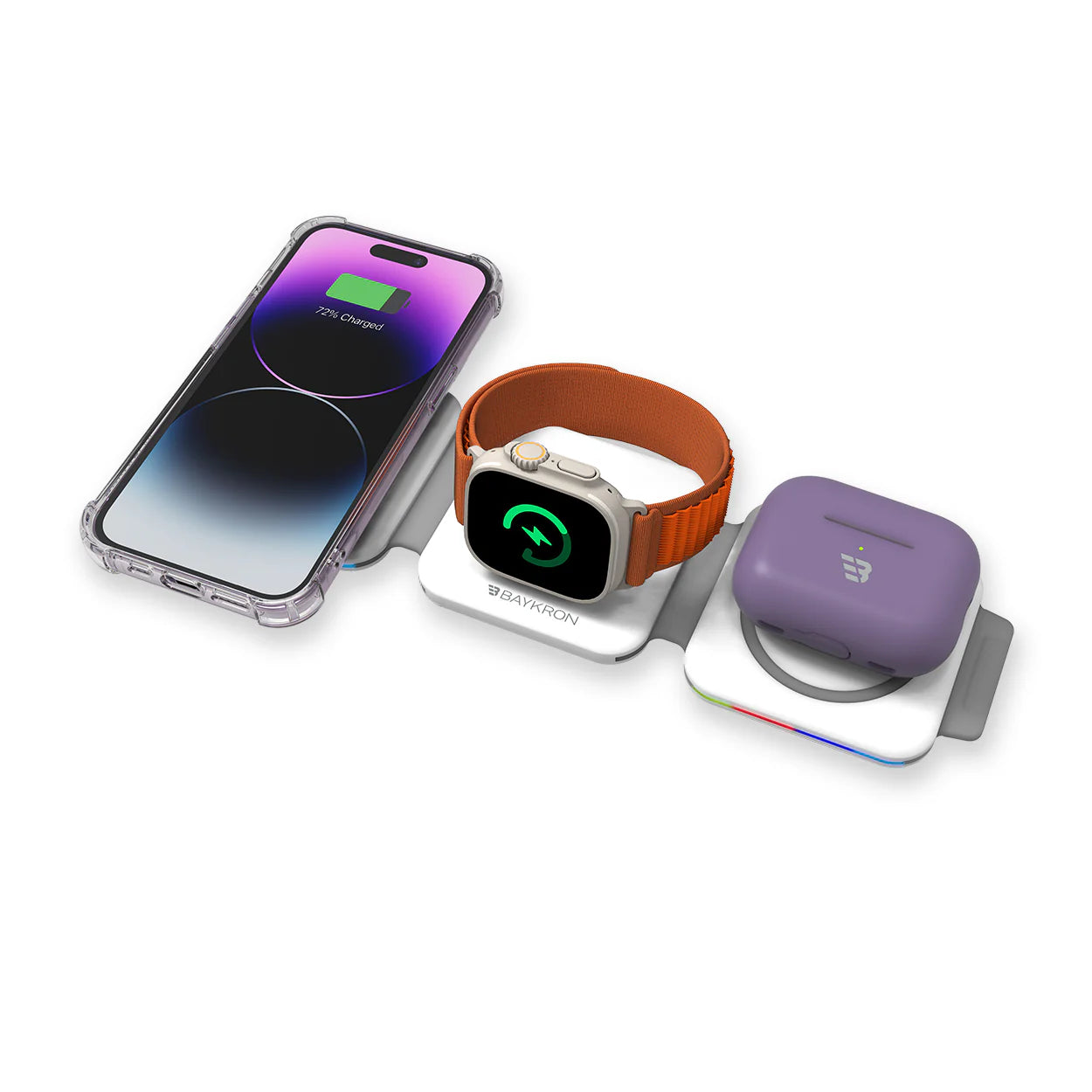 Baykron Foldable wireless charger White color