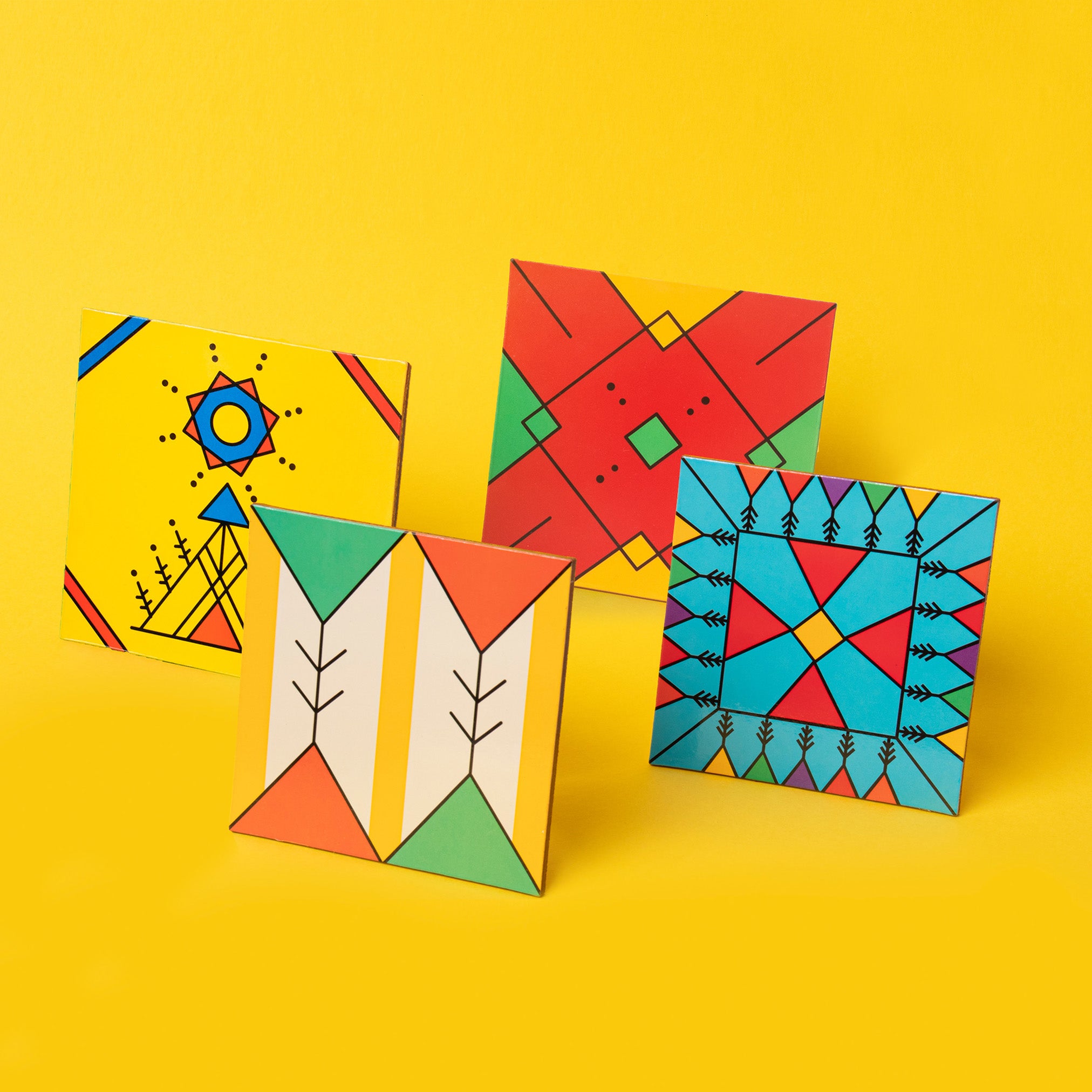 قاعدة أكواب - مجموعة عسير - 4 قطع