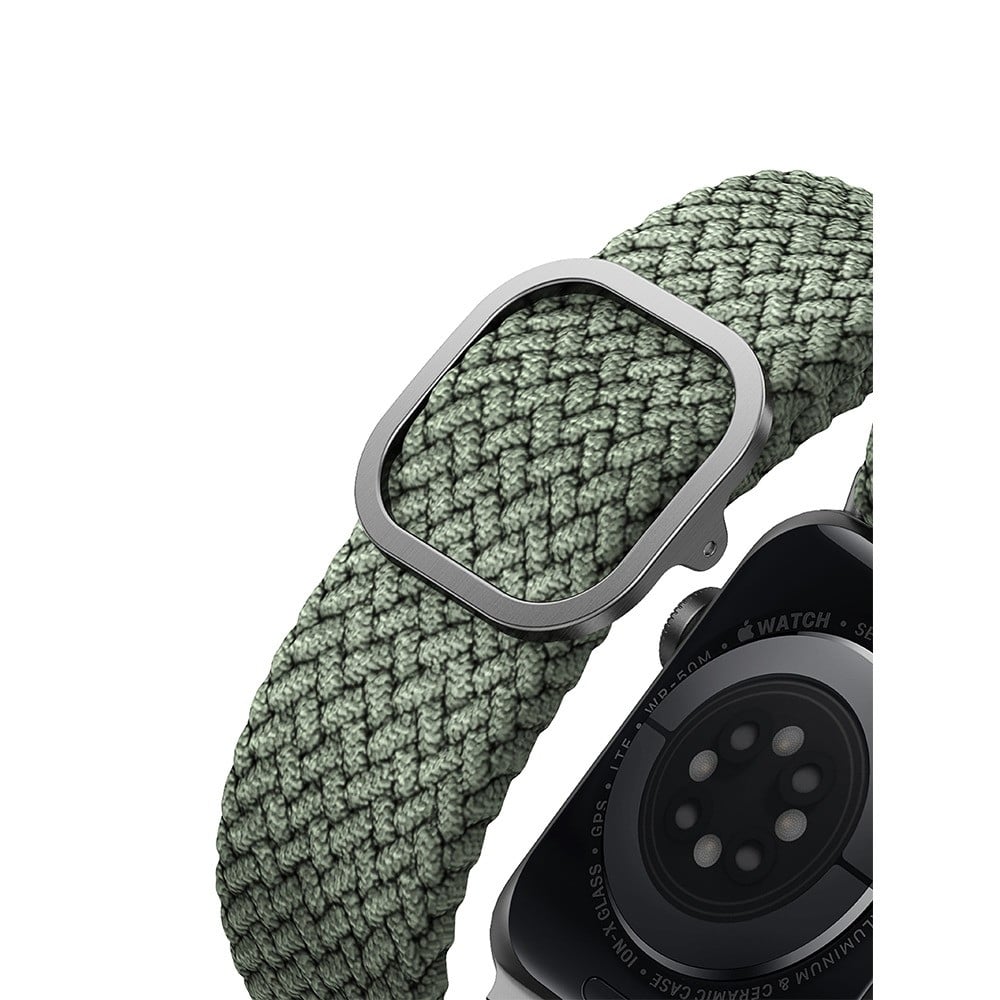 UNIQ ASPEN BRAIDED APPLE WATCH STRAP 45/44/42MM - CYPRESS GREEN