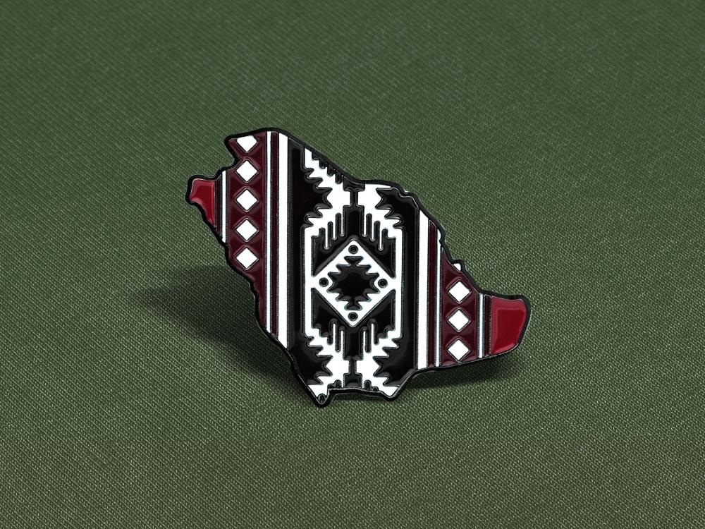 بروش خريطة المملكة بنقش السدو