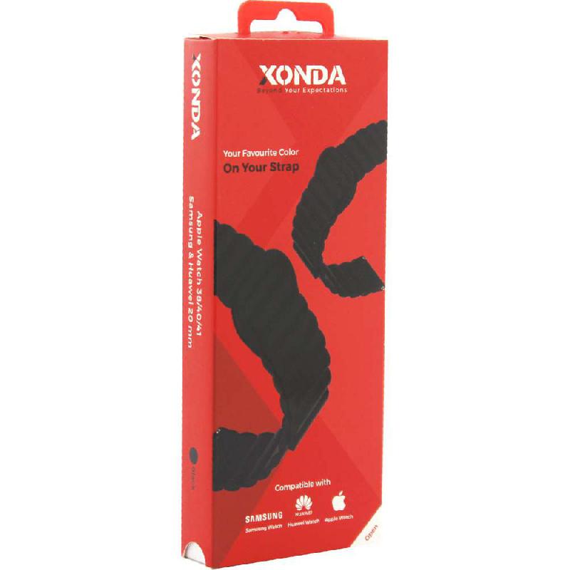 Xonda Band (Apple Watch 38/40/41,Samsung & Huawei 20mm) Black