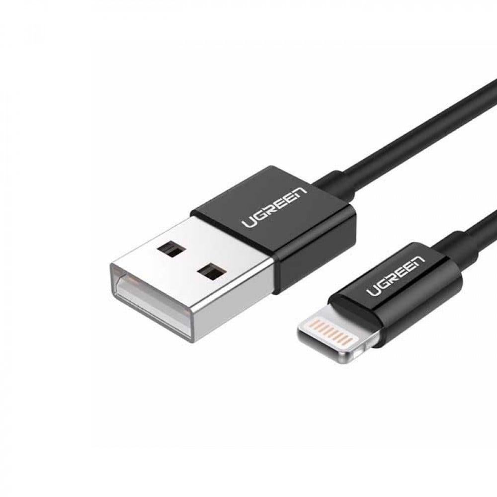 كابل شحن ونقل بيانات UGREEN (USB إلى Lightning) بطول 1 متر | أسود